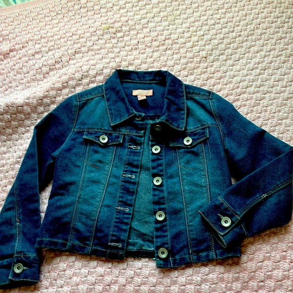 Girls Jean jacket with back sparkles - Picture 1 of 4
